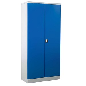 Gürkan Putzmittelschrank 111273 lichtgrau, enzianblau 80,0 x 38,0 x 180,0 cm