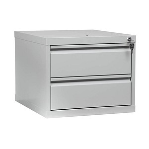 Gürkan Schrank-Aufsatz lichtgrau mit 2 Schubladen 46,0 x 55,0 x 38,0 cm