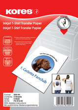 KORES T-Shirt Transferfolie, für dunkle Textilien Inhalt: 3 Blatt A4 (FX809.03)