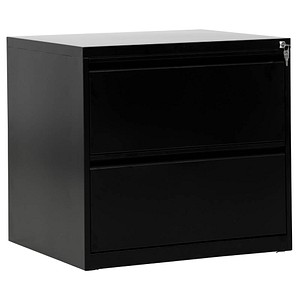 Gürkan Hängeregistraturschrank schwarz mit 2 Schubladen 76,0 x 62,0 x 70,0 cm