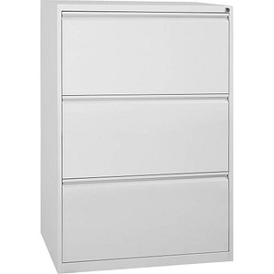 Gürkan Hängeregistraturschrank lichtgrau mit 3 Schubladen 76,0 x 62,0 x 101,0 cm