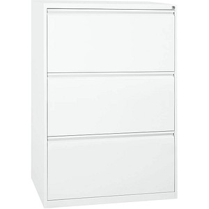 Gürkan Hängeregistraturschrank verkehrsweiß mit 3 Schubladen 76,0 x 62,0 x 101,0 cm