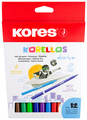 Kores Fasermaler "Korello", fein, 12er Karton-Etui