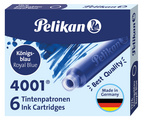 PELIKAN Tintenpat 4001 TP-6 koenigsblau fuer Patronenfuellhalter loesch- und au