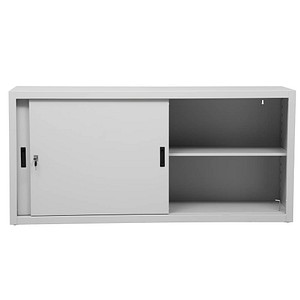 Gürkan Schiebetürenschrank lichtgrau 1 Fachboden 160,0 x 45,0 x 75,0 cm