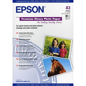 EPSON Fotopapier C13S041315 DIN A3 glänzend 255 g/qm 20 Blatt