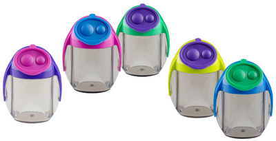 Kores Doppel-Spitzdose "MIGOO", Runddose, farbig sortiert