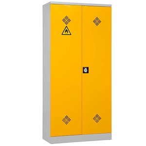 Gürkan Umweltschrank 111087 lichtgrau, rapsgelb 92,0 x 42,0 x 195,0 cm
