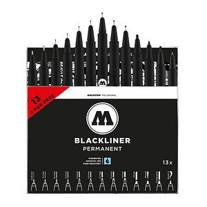 MOLOTOW Fineliner-Set schwarz 13 Set