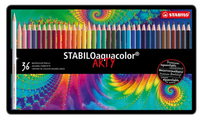 STABILO Aquarell-Buntstift aquacolo r, 36er Metall-Etui (5650465)