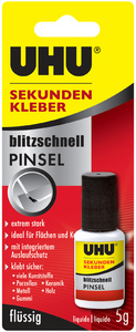 UHU Sekundenkleber blitzschnell PIN SEL, 5 g in Flasche (5650605)