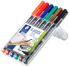 STAEDTLER 317 WP6 - Schwarz - Blau - Braun - Grün - Orange - Rot - Schwarz - Tr