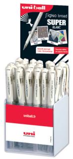 uni-ball Gel-Tintenroller SIGNO UM-153, weiß, 36er Display