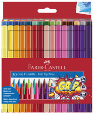 FABER-CASTELL Fasermaler GRIP COLOUR MARKER, 30er Etui