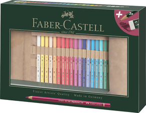 FABER-CASTELL Buntstifte POLYCHROMOS, Stifterolle, 34-teilig