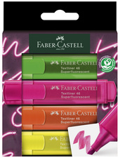 FABER-CASTELL Textmarker TEXTLINER 1546 NEON, 4er Etui