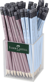 FABER-CASTELL Bleistift GRIP 2001 mit Radierer, Köcher