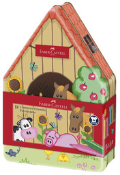 FABER-CASTELL Connector Bauernhof Filzstifte farbsortiert, 18 St.