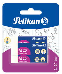 Pelikan Kunststoff-Radierer AL 20, Blisterkarte (56620112)