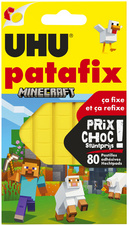 UHU Klebepads patafix "MINECRAFT", wieder ablösbar, gelb