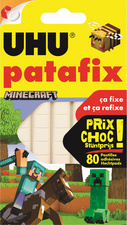 UHU Klebepads patafix "MINECRAFT", wieder ablösbar, weiß