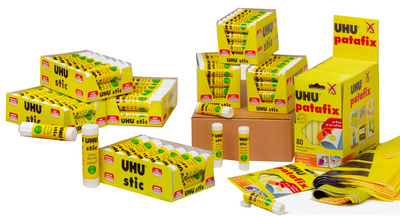 UHU Schulmodul Klebestift stic + Klebepads patafix