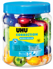 UHU Einweg-Mini-Korrekturroller Micro, 25er Bonboniere