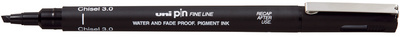 uni-ball Fineliner PIN Chisel 3.0, Keilspitze, schwarz