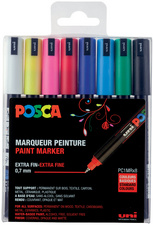 POSCA Pigmentmarker PC-1MR, 8er Box, farbig sortiert