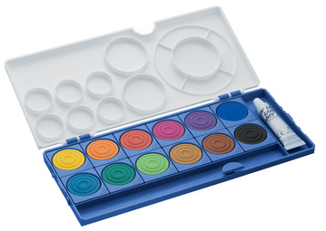 LAMY Deckfarbkasten aquaplus, blau, 12 Farben