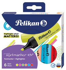 PELIKAN Textmarker 490/6 Sort. 6 ST im Karton-Etui