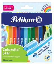Pelikan Fasermaler colorella star, 12er Kartonetui