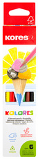 Kores Dreikant-Buntstifte "Kolores", 6er Karton-Etui