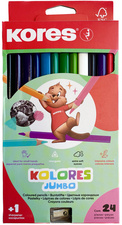 Kores Dreikant-Buntstifte "Kolores JUMBO", 24er Karton-Etui