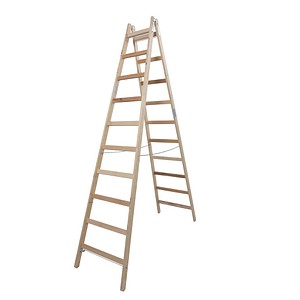 KRAUSE Stehleiter STABILO natur 2x 10 Sprossen, H: 280,0 cm