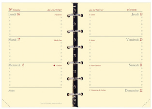 QUO VADIS Nachfüllung für Terminkalender Timer 14 Horizontal