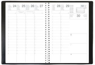 QUO VADIS EXDI Agenda "OLYMPE S", 160 x 240 mm, 2025, noir