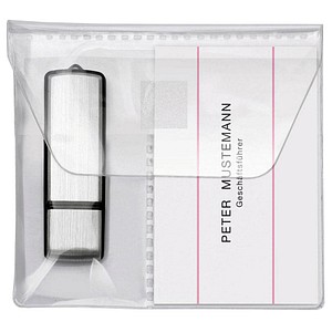 10 VELOFLEX 2er USB-Stick-Hüllen transparent