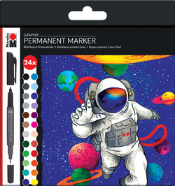 Marabu Permanent-Marker Graphix "HERO OF GALAXY", 24er Etui