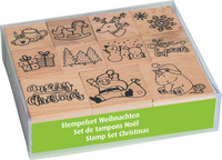 HEYDA Motivstempel-Set "Xmas Patches", in Klarsicht-Box