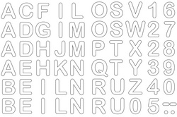 ROTH Bügelbuchstaben für DIY-Stoffschultüte, weiß