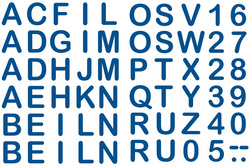 ROTH Bügelbuchstaben für DIY-Stoffschultüte, blau