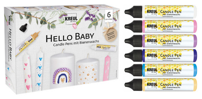 KREUL Candle Pen "Hello Baby", 6er-Set