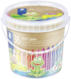 STAEDTLER Hexagonal-Buntstift Noris junior, 36er Eimer