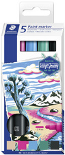STAEDTLER Lumocolor Acrylmarker paint marker, 5er Etui