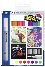 STAEDTLER Lumocolor Kreidemarker chalk marker, 8er Etui
