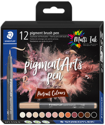 STAEDTLER Fasermaler pigment brush pen "Portrait Colours"