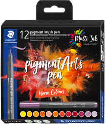 STAEDTLER Fasermaler pigment brush pen "Warm Colours"