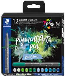 STAEDTLER Fasermaler pigment brush pen "Cool Colours"