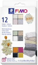 FIMO EFFECT Modelliermasse-Set "Boho Colours", 12er Set